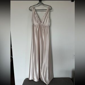 Amsale Cream Satin formal dress